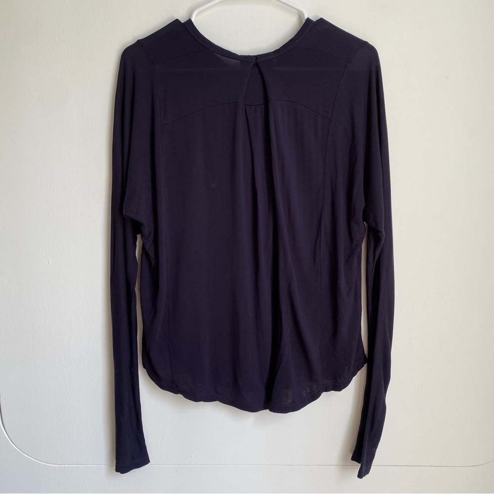 Vince navy blue batwing long sleeve top L - Picture 5 of 6